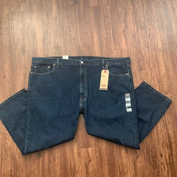 Levi’s Men’s 502 Taper Stretch Jean Dark  52 x 29 Big & Tall - Picture 3 of 8